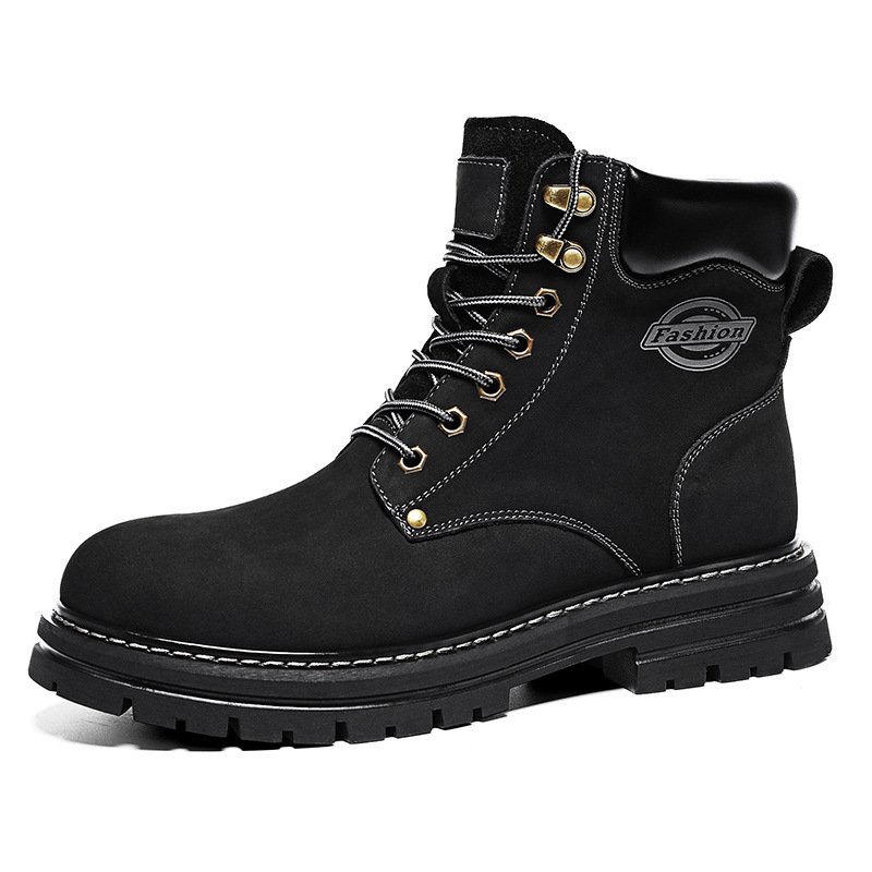 Pigskin boots BLACK